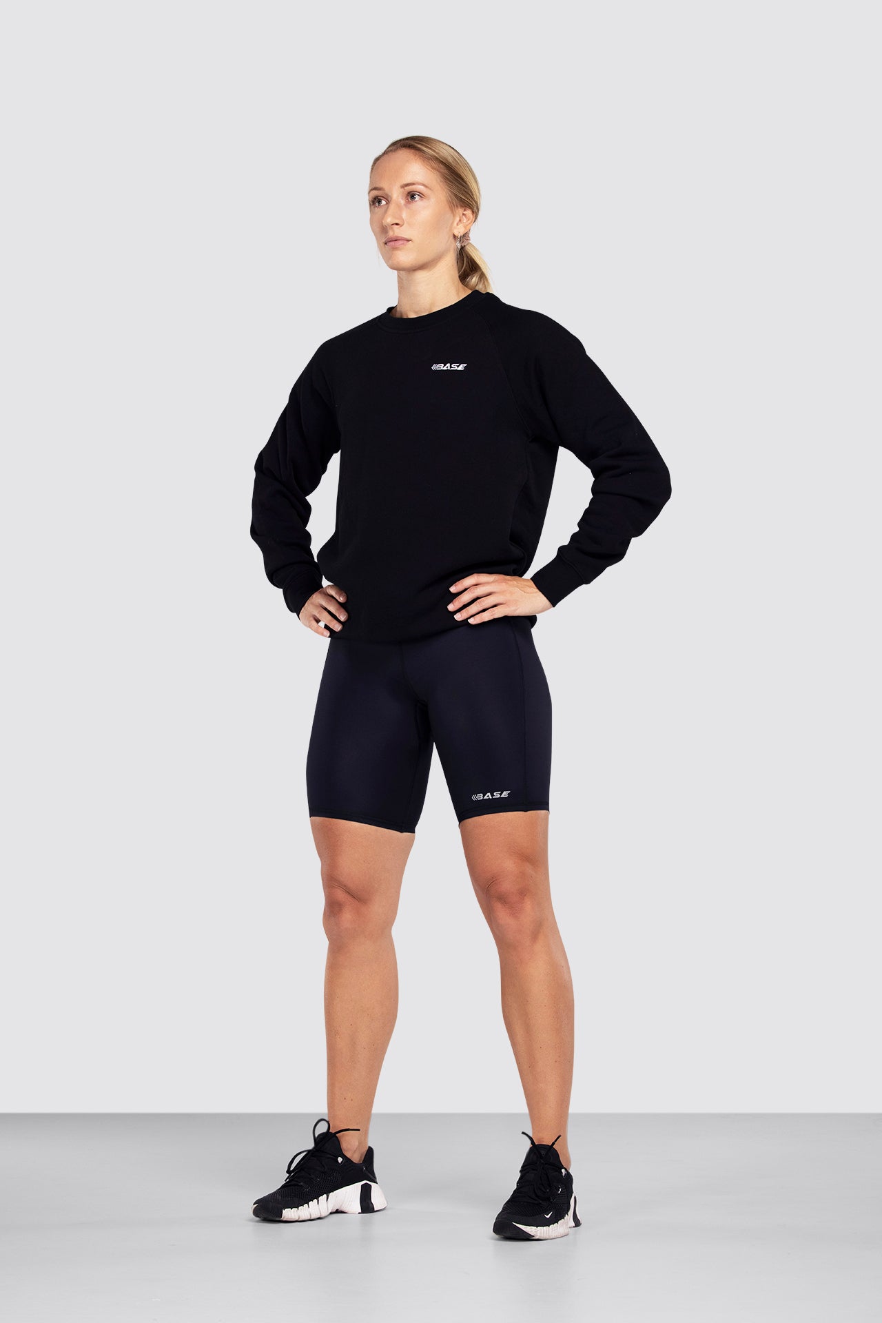 BASE Unisex Crew Neck Sweater - Black