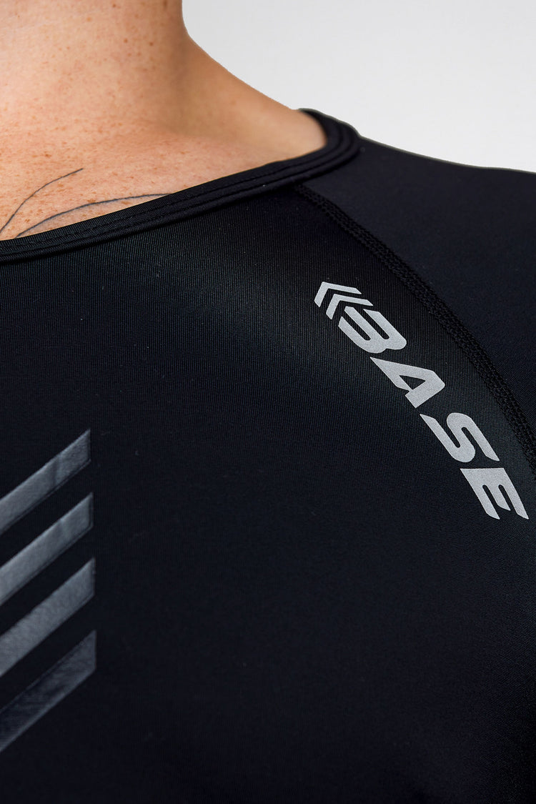 BASE Men's Long Sleeve Compression Tee - Black
