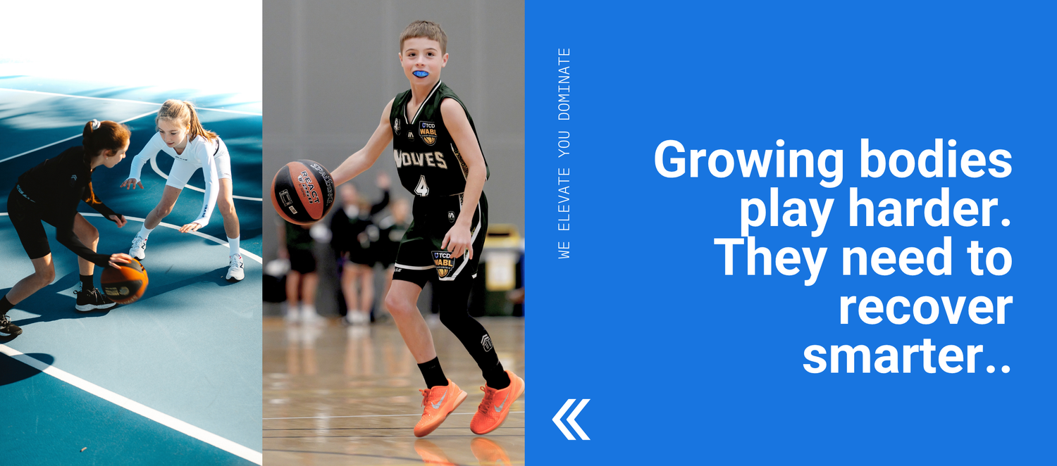 Growing bodies play harder. They need to recover smarter.