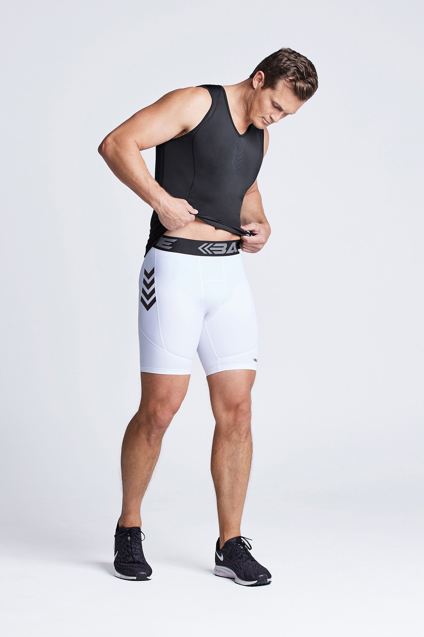 BASE Men s Endurance Compression Shorts White