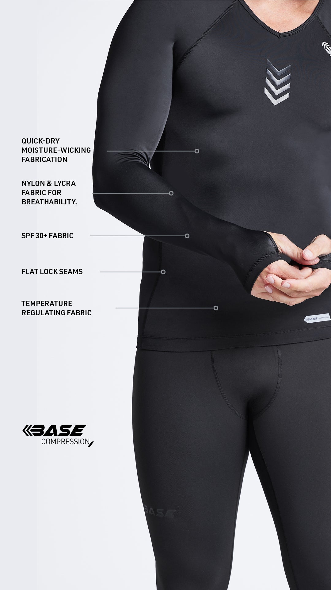 Mens Sports Compression Wear shirts tights and vests BASE Compression