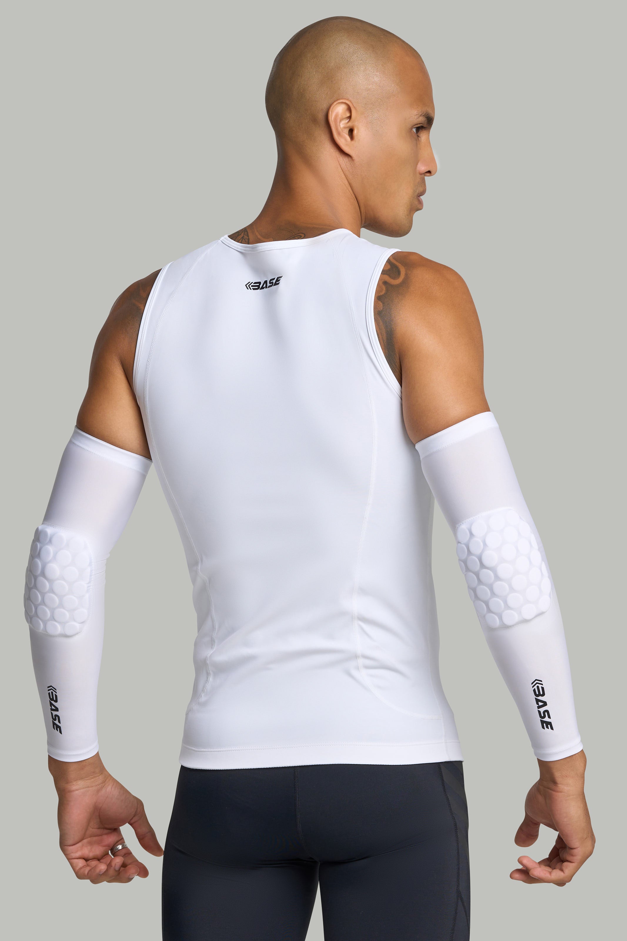 BASE Compression Padded Arm Guard (Single) - White