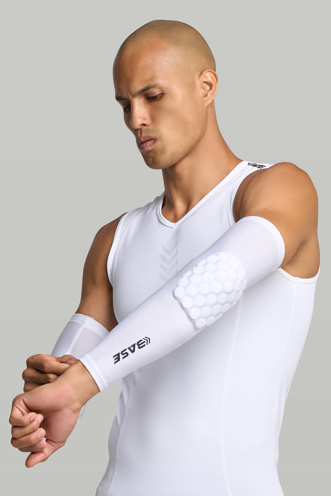 BASE Compression Padded Arm Guard (Single) - White