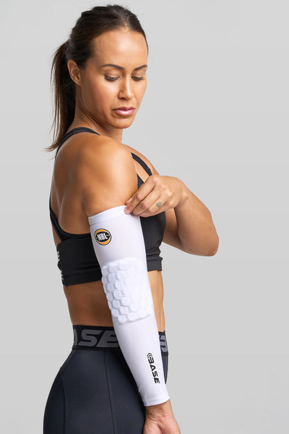 BASE + NBL Padded Arm Guard (Single) - White