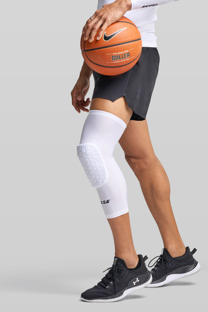 BASE Square Padded Knee Guard (Single) - White