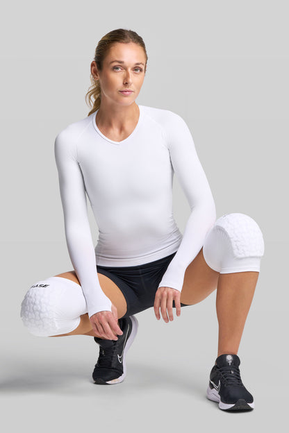 Court Padded Knee Guard (PAIR) - White