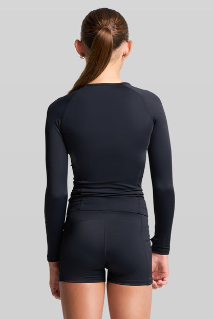 BASE Youth Long Sleeve Compression Tee - Black