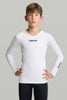 BASE Youth Long Sleeve Compression Tee - White
