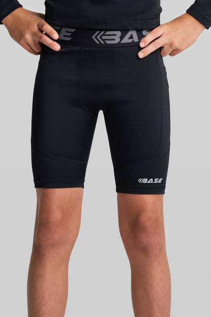 BASE Boys Compression Shorts - Black