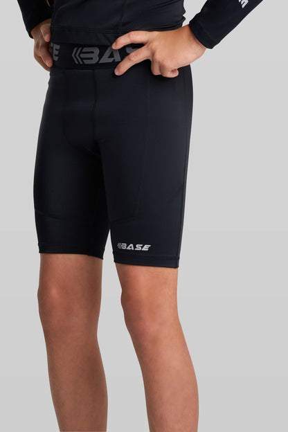 BASE Boys Compression Shorts - Black