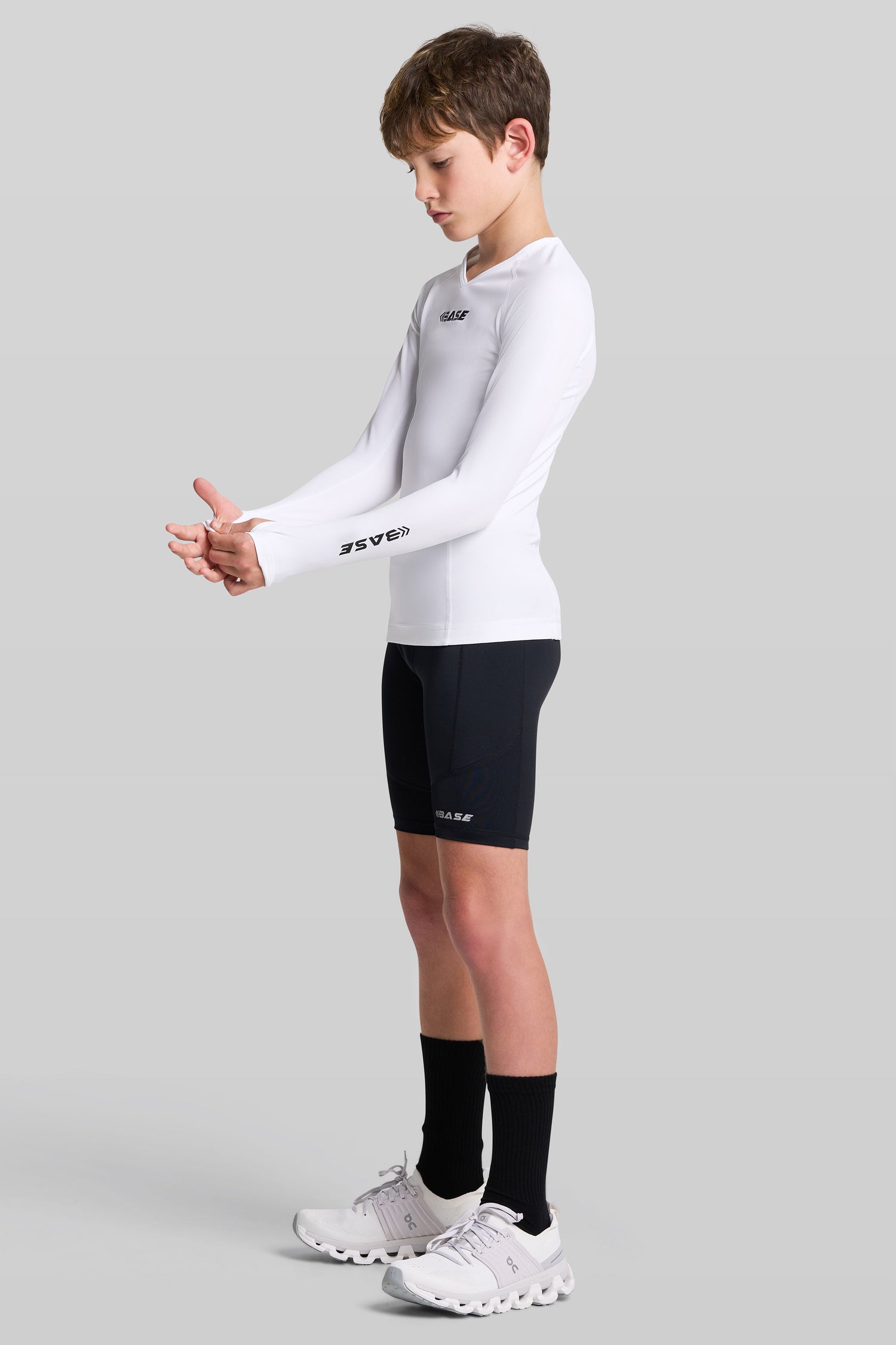 BASE Boys Compression Shorts - Black