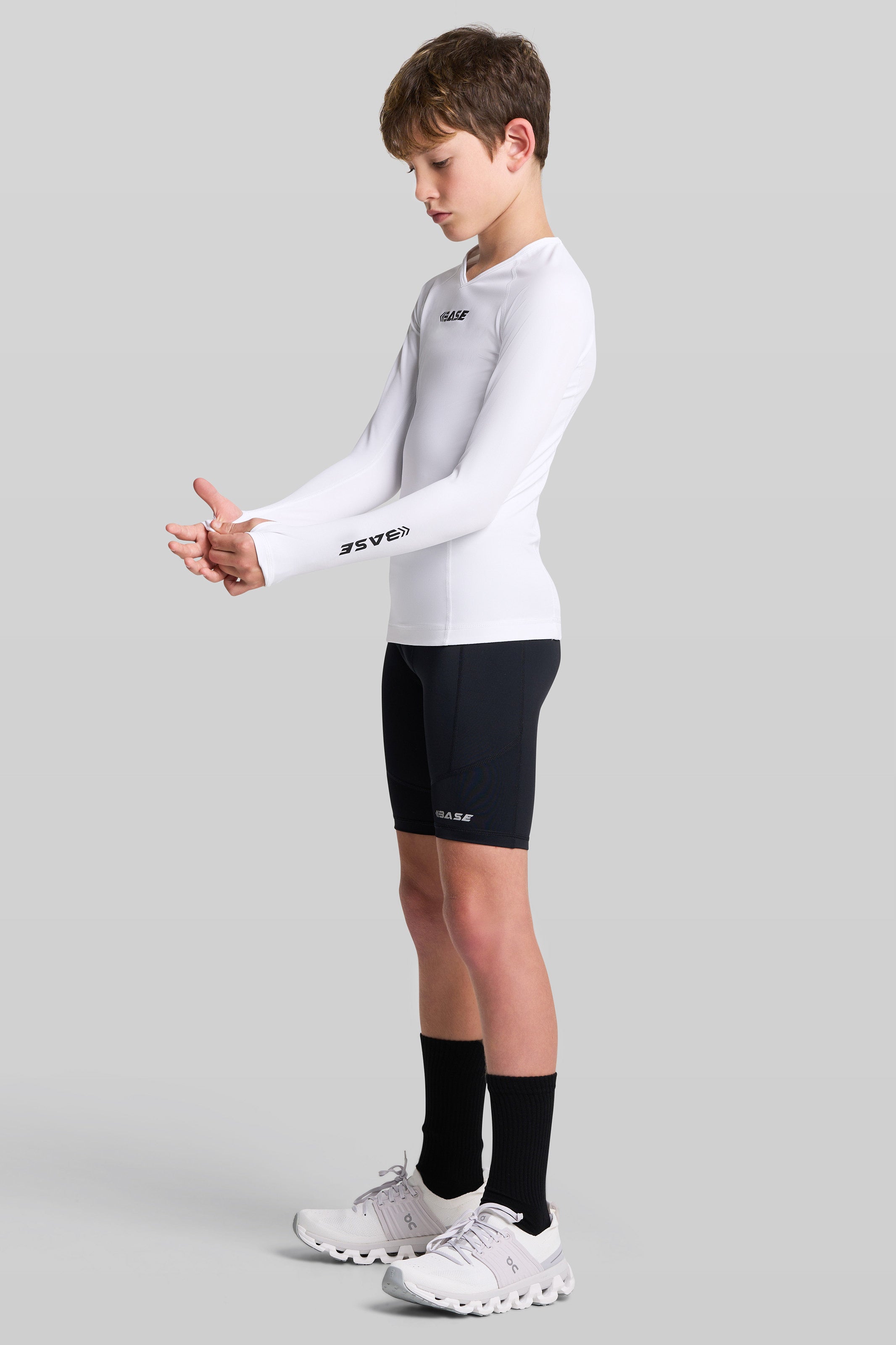 BASE Boys Compression Shorts - Black