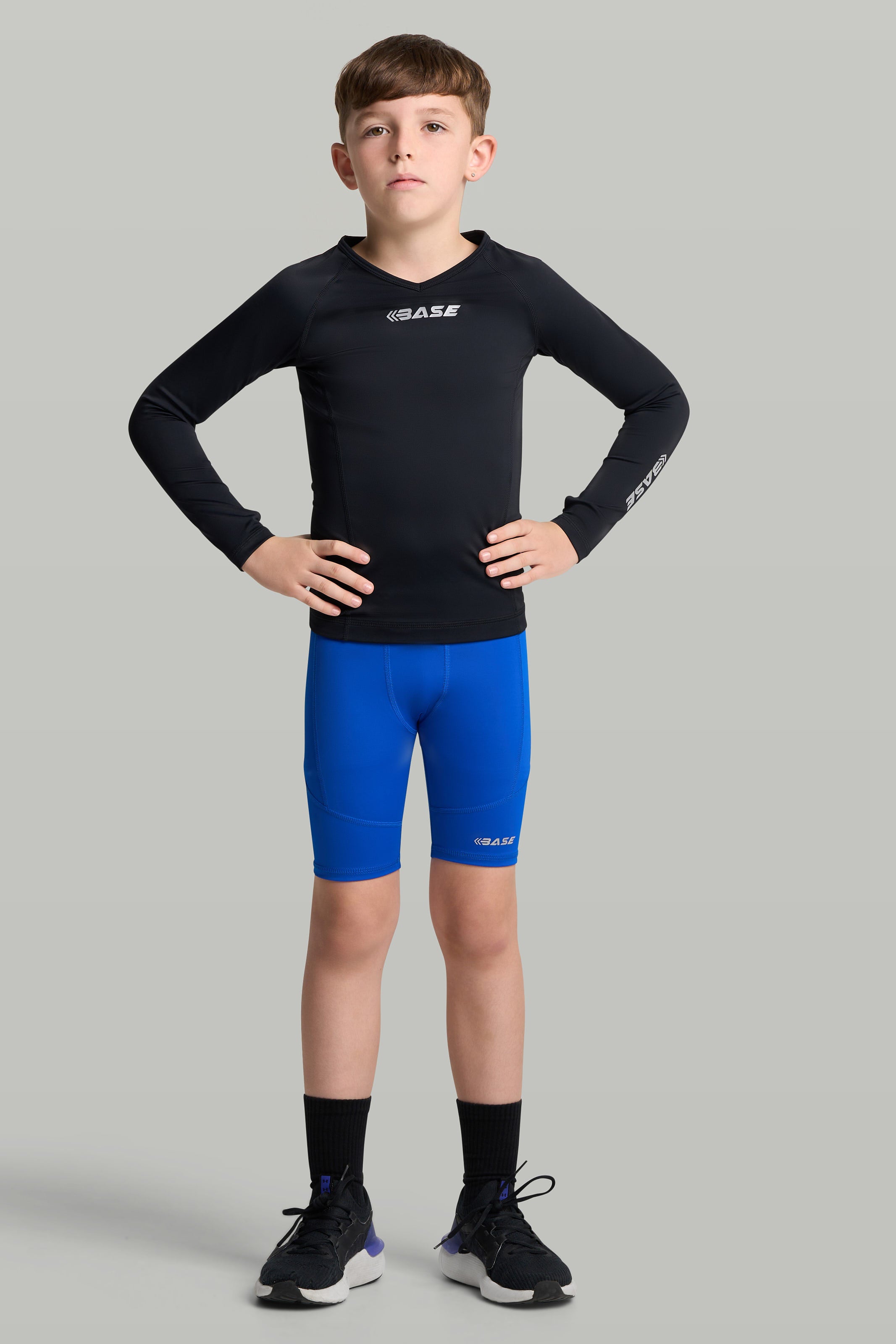BASE Boys Compression Shorts - Royal