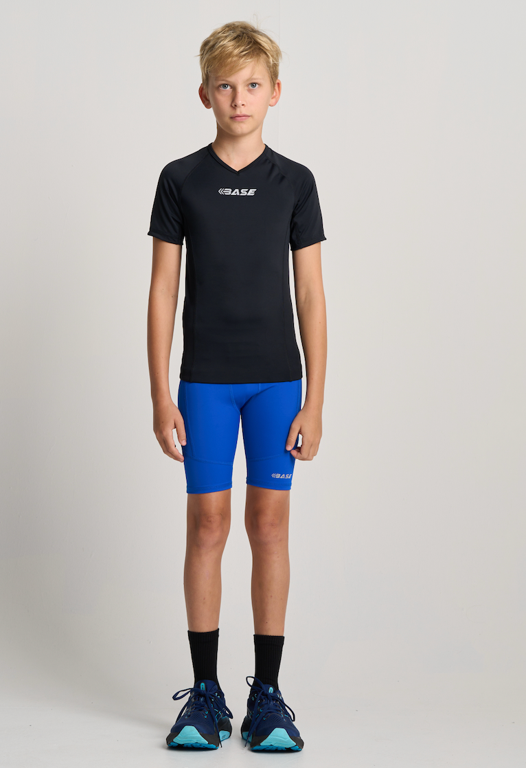 BASE Youth Short Sleeve Compression Tee - Black