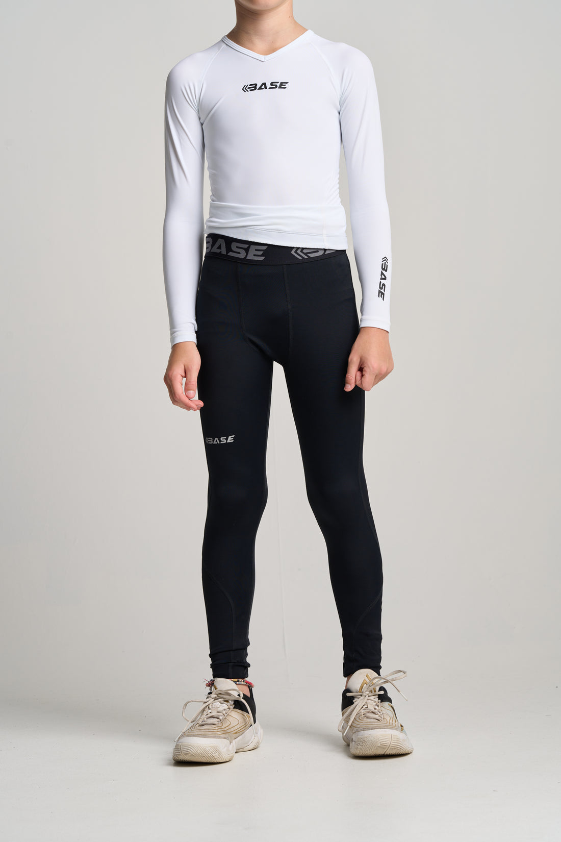 BASE Youth Boys Compression Tights - Black