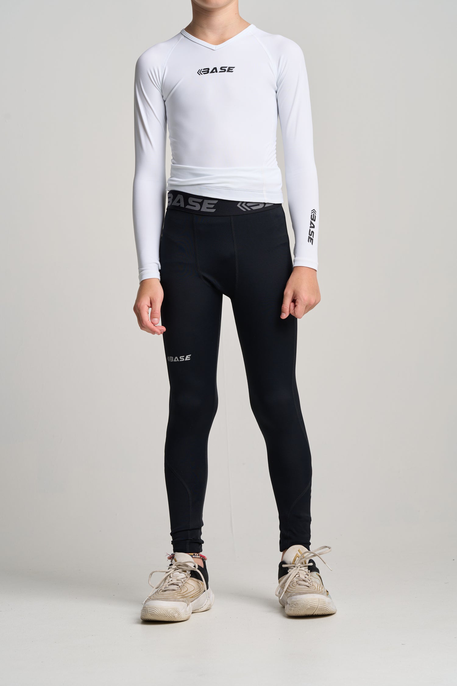 BASE Youth Boys Compression Tights - Black