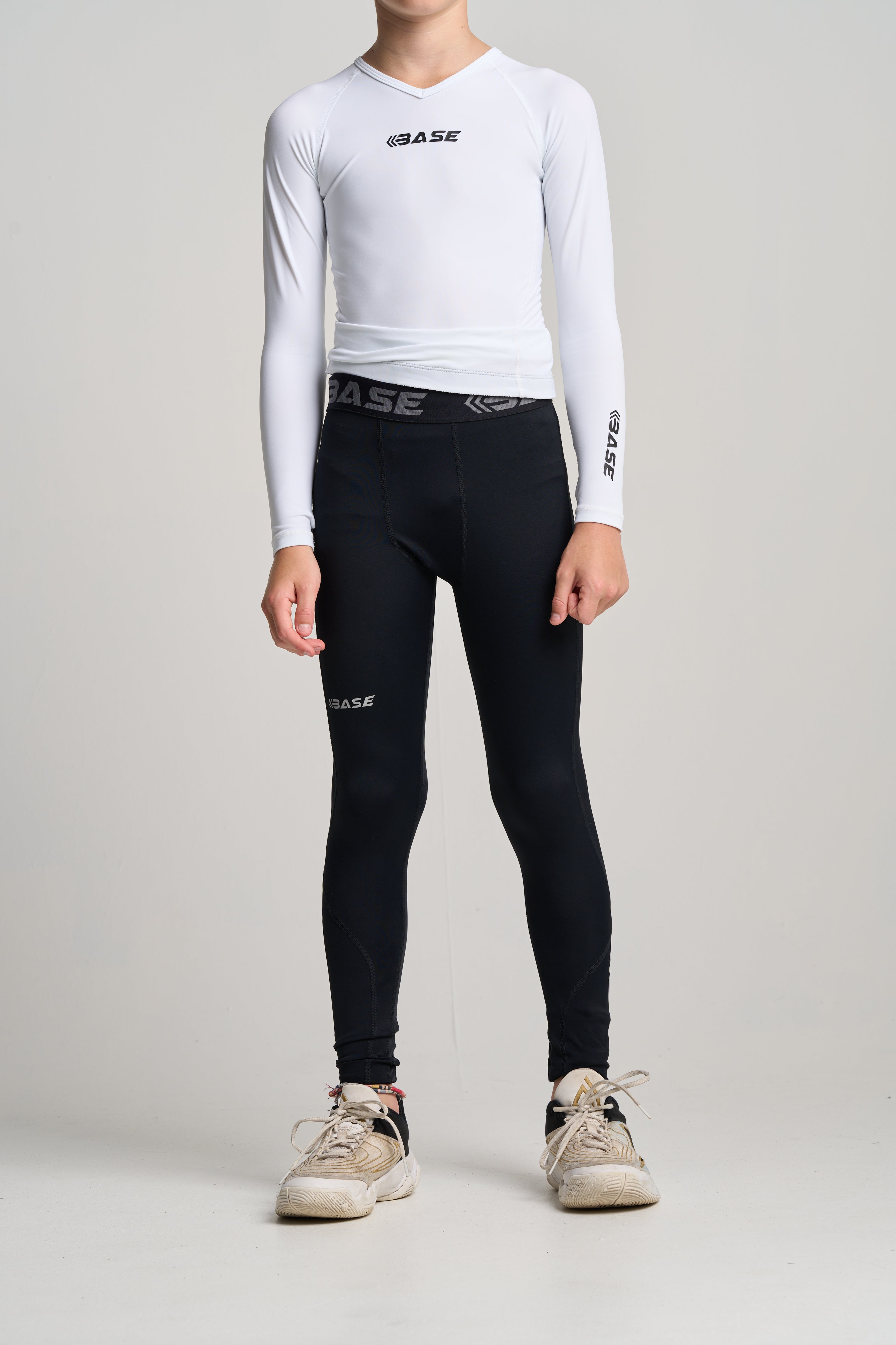 BASE Youth Boys Compression Tights - Black