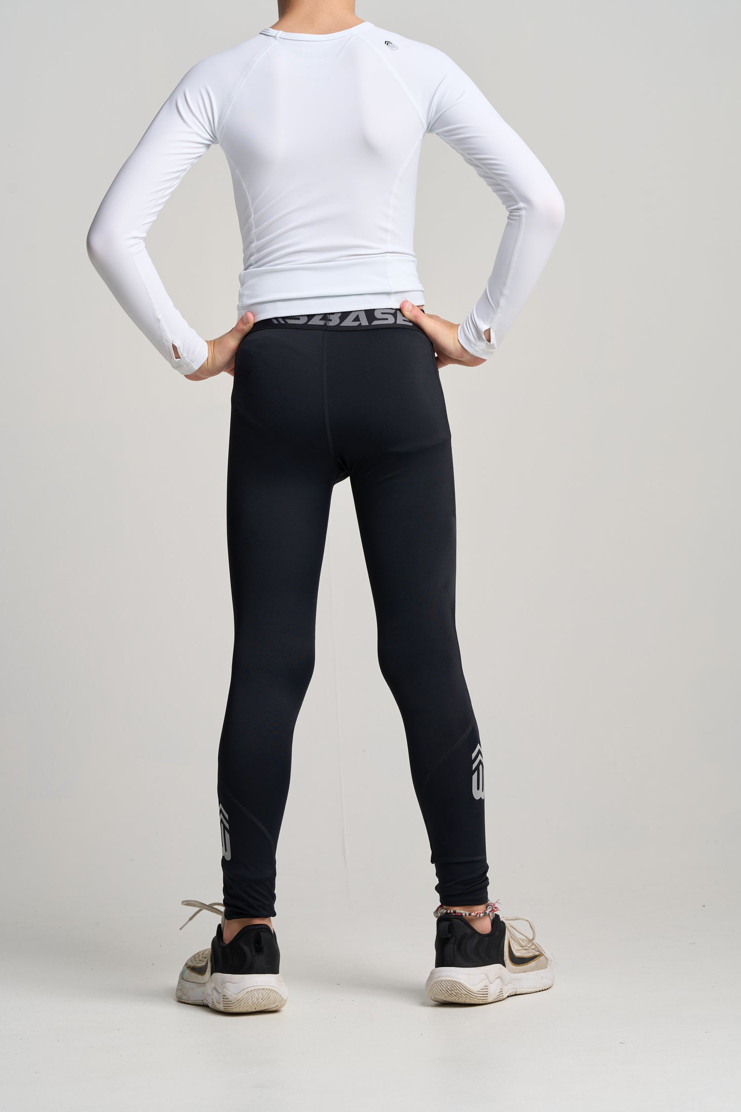 BASE Youth Boys Compression Tights - Black