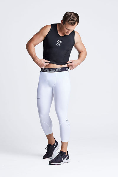 新品】Compression 3/4 Tights (white) M