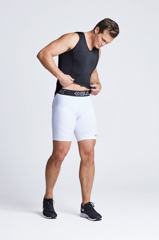 BASE Men's Endurance Compression Shorts - White