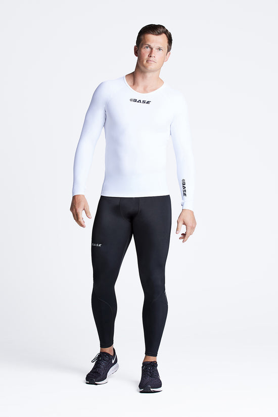 BASE Men's Core Long Sleeve Compression Tee - White