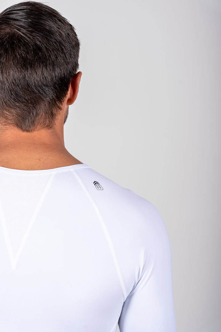 BASE Men's Long Sleeve Compression Tee -  White