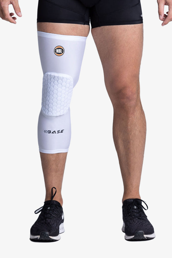 BASE + NBL Core Padded Knee Guard (Single) - White