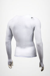 BASE Men's Long Sleeve Compression Tee -  White - back view