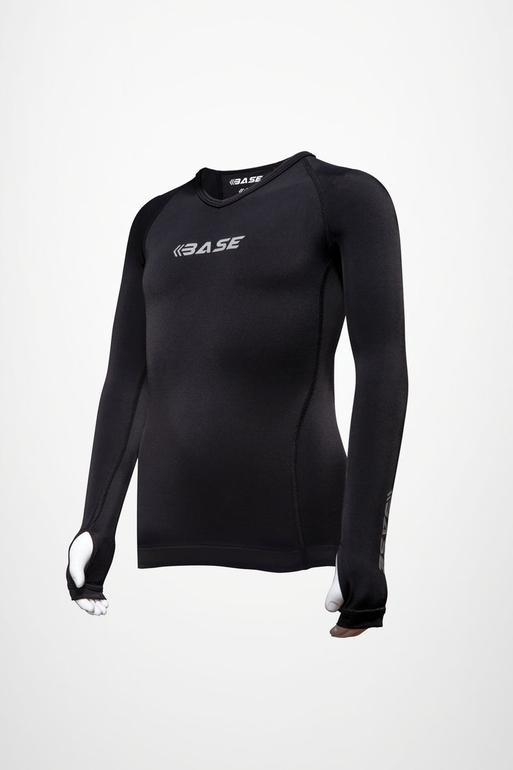 BASE Youth Long Sleeve Compression Tee - Black